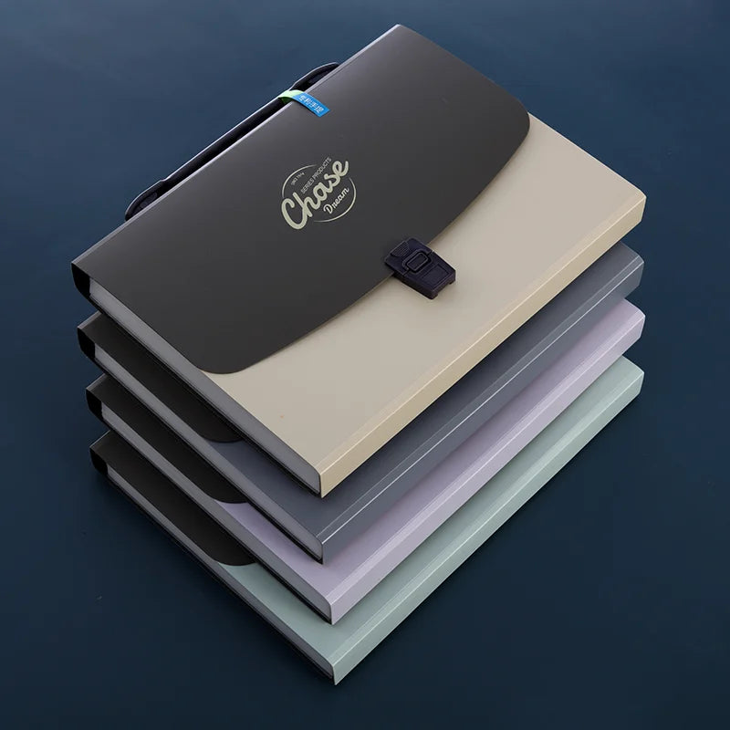 A4 Portable 13-Pocket Multi-Layer Expandable File Folder – High-Capacity Student Exam Accordion Organizer Handheld