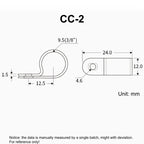 100pcs White R Shape Cable Clips Screw Fixing Nylon PA66 Plastic Desk Office Electric Wire Holder Fastener Management