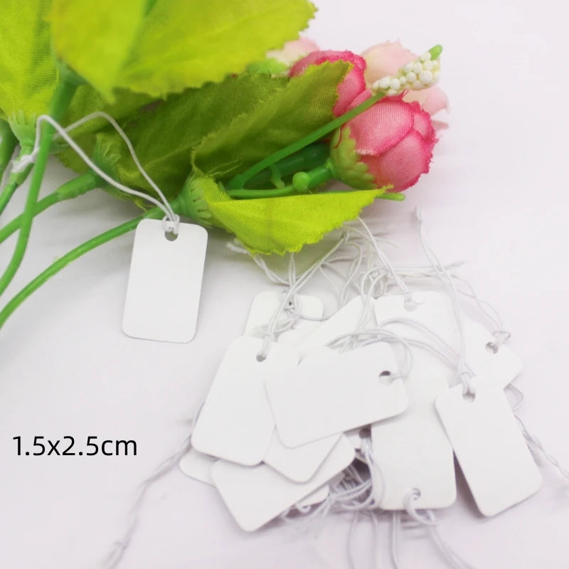 100 pieces of large-sized jewelry price tags, paper price tags, price tags, gold and silver border price tags