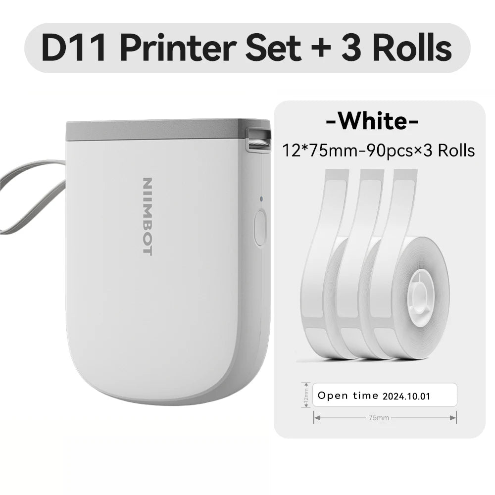 Niimbot D11 Mini Printer Wireless Phone Pocket Thermal Label Maker USB Rechargeable Inkless DIY Name Price Tag Sticker Machine