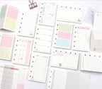 M5 20 Sheet Triple Fold Colorful Loose Leaf Notebook Refill Spiral Binder Inner Page Weekly Monthly To Do Line Grid Inside Paper