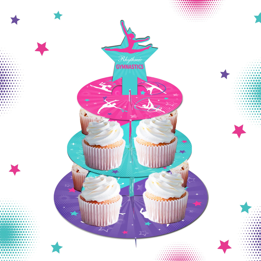 Gymnastics Disposable Tableware Cupcake Holder Plates Napkins TableCloth Banner For Birthday Party Dinnerware Party Supplies