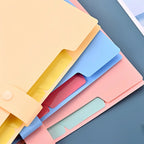 5page Classic Accordion File Folders - A4 Document Storage Bags with Plastic Material and Test Roll Holder - Durable and Expanda