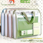 1PC Student file bag accordion bag folder large capacity test paper storage bag