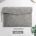 1pcs Leather A4/A5 File Bag Waterproof Wear-resistant Ultra-large Capacity Folder Business Office School File Storage Supplies