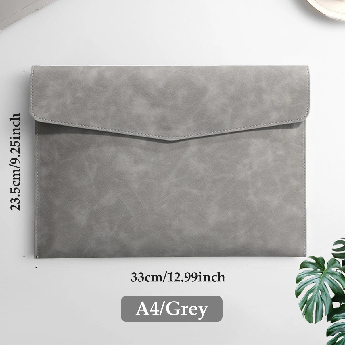 1pcs Leather A4/A5 File Bag Waterproof Wear-resistant Ultra-large Capacity Folder Business Office School File Storage Supplies