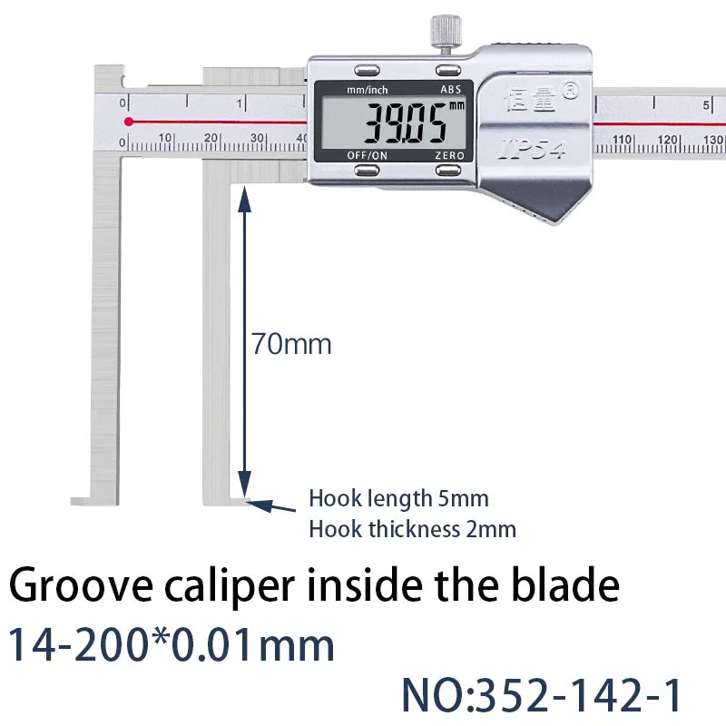 5-150mm Inner Groove Electronic Caliper Inner Diameter Outer Groove Inner Hole Measurement Tool Inner Hole Vernier Caliper