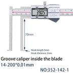 5-150mm Inner Groove Electronic Caliper Inner Diameter Outer Groove Inner Hole Measurement Tool Inner Hole Vernier Caliper