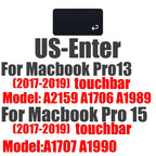 Keyboard Cover for Macbook Air 13 15 Pro 14 16 Touch Bar ID Silicone Protector Skin EU A3113 A3112 A3240 A2337 A3401 M1 M2 M3 M4