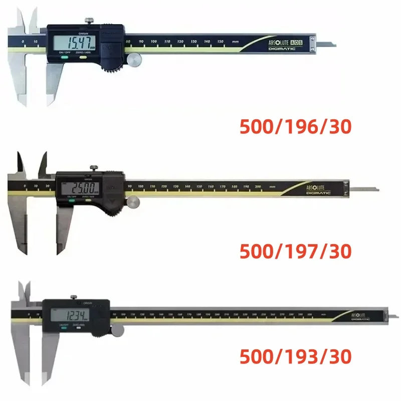 Japan Caliper Stainless Steel Absolute Digital Caliper 500-193-30 Battery Powered Inch/Metric 8" Range -0.001" Hand Tools