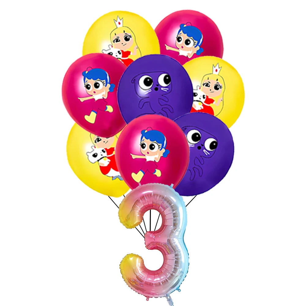 True Rainbow Kingdoms Birthday Party Decoration Disposable Tableware Balloons Paper Plate Napkins kids Baby Shower Supplies