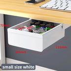 Self-Adhesive, Drill-Free Under-Desk Plastic Drawer: Ideal For Office/Home, Perfect For Organizing Stationery