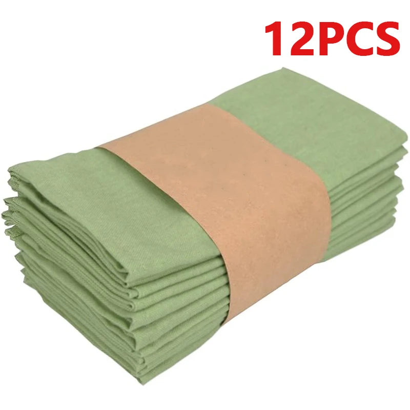 Table Cloth Napkins Durable Polyester Thicken Placemat Reusable for Kitchen Dining  Wedding Decoration 16inch*16inch