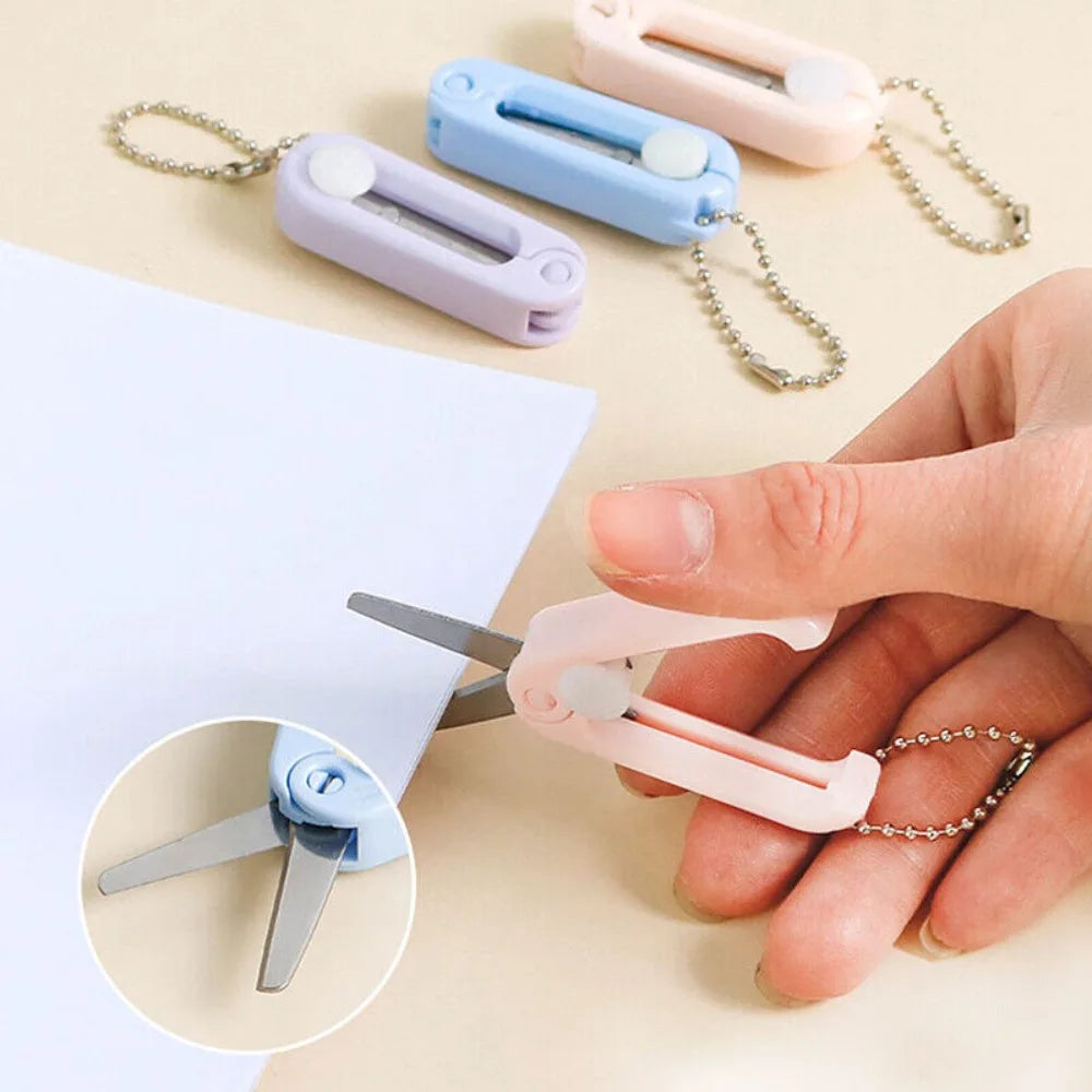 Portable Scissors For Office Students Mini Stainless Scissors Folding Scissors Multifunctional