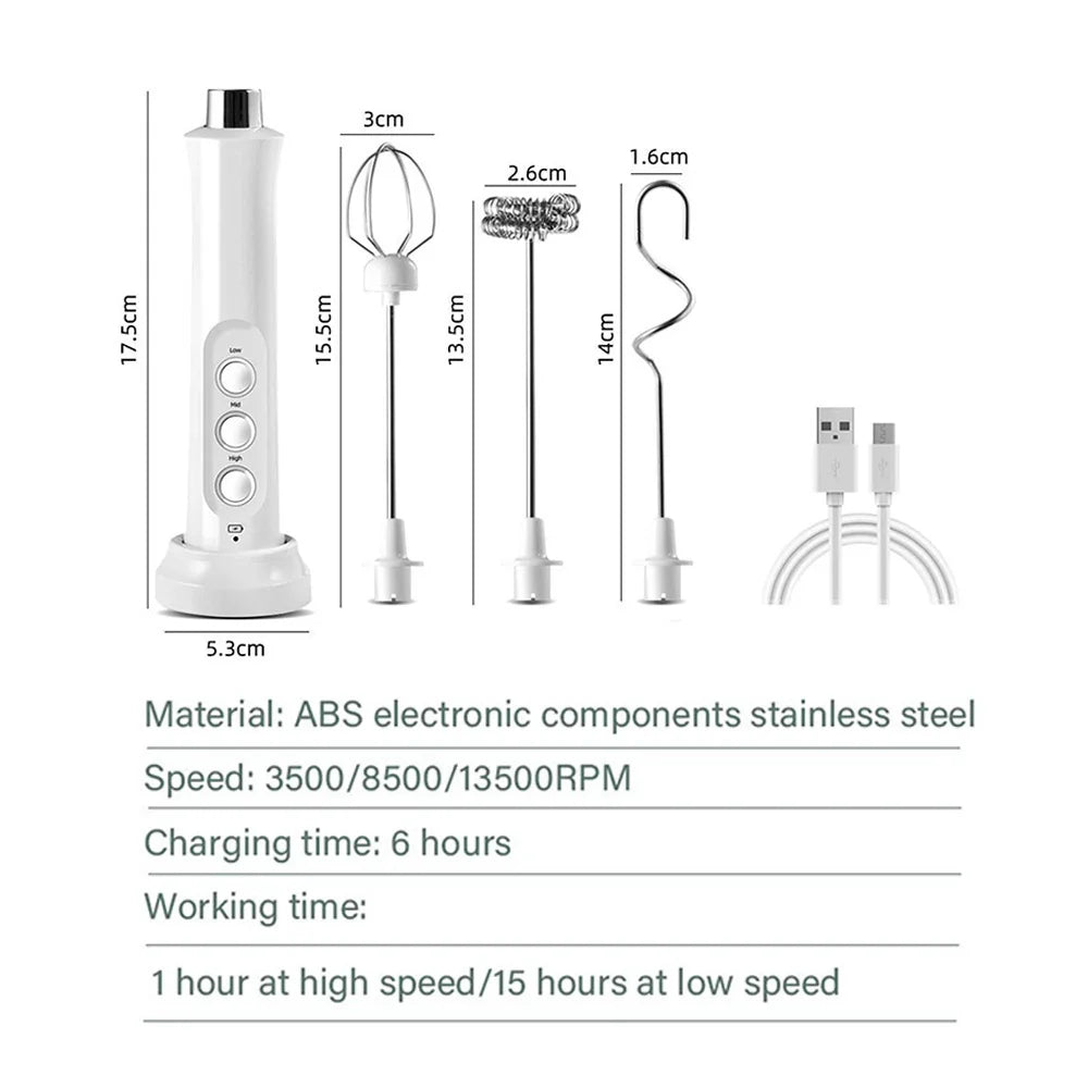 Frother Electric Milk Mixer Drink Foamer Coffee Egg Beater Whisk Latte Stirrer Stonego Baking Kitchen Accessories