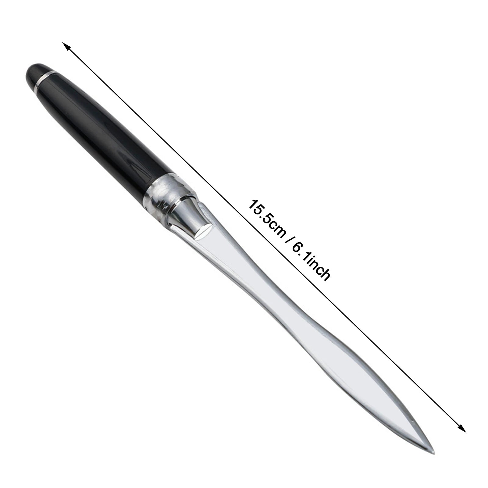 Metal Letter Opener Knife Black Smooth Durable Envelope Cutter for Office Home and Daily Mail Handling Tasks