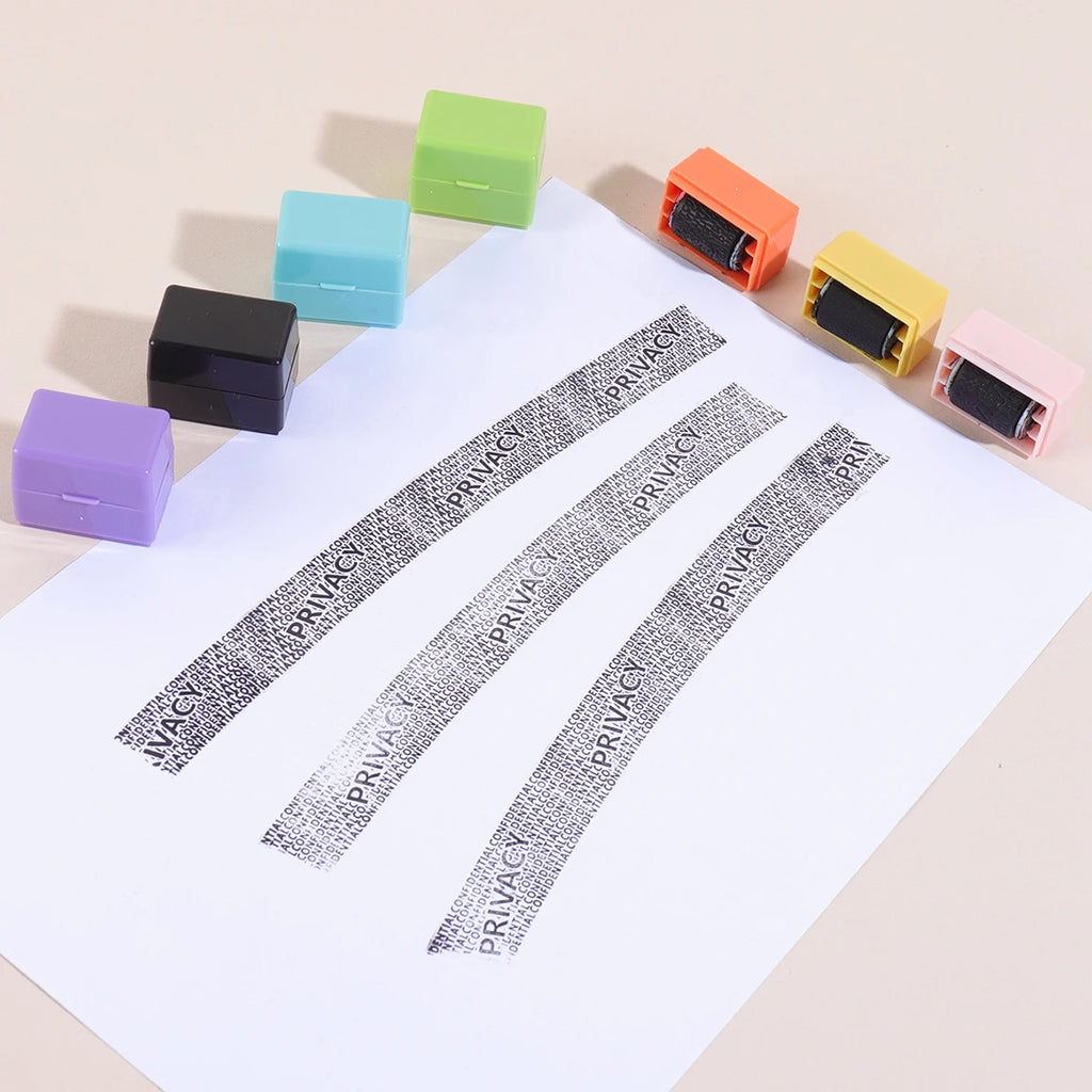 Theft Protection Roller Stamp for Privacy Confidential Data Guard Your Security Stamp Roller Privacy Seal Roller Theft Protect