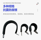 10pcs urable Rubber Lined P Clips Wiring Hose Clamp Pipe Cable Mounting Fix Fasteners Metal Hardware Electrical Fittings