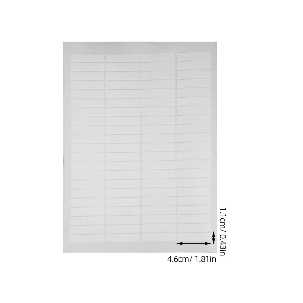 20Sheets Waterproof Rectangular Coding Labels Blank Self-Adhesive White Label Sticker Paper for File Folder Shipping Address