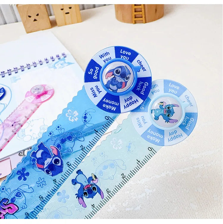 Disney Stitch Multi-functional Drawing Tools, Student Stationery Measuring Supplies, Cartoon Measuring Ruler, Folding Ruler