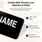 Customized Exclusive Name Badges Engraved Department Name Labels Personalized Metal Identity Cards tag Name Labels in Pin Style