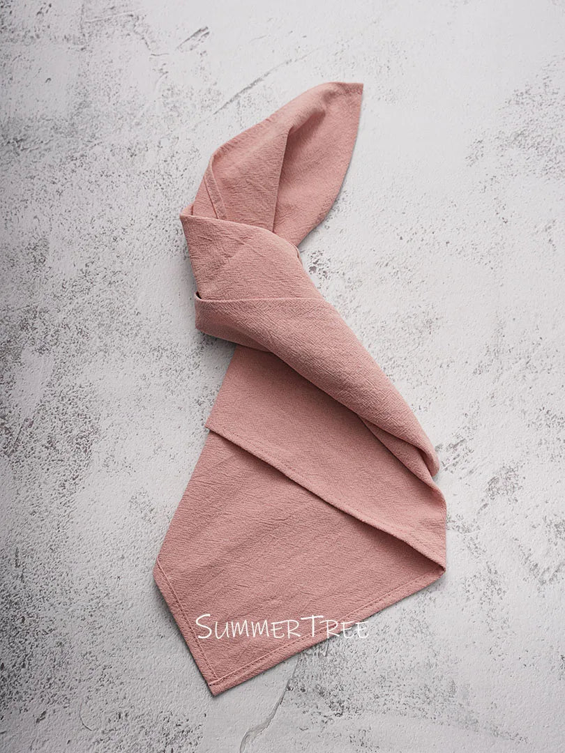 10pcs Napkins 40X40CM Plain Washed Cotton Classic Style Tea Towel Dining Place Mats Home Kitchen Dinner Wedding Settings Decor