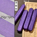 Colored Pearlescent Ink Stick Handmade Chinese Sumi Solid Ink Stick Traditional Calligraphy Ink Stick for Beginners Practicing