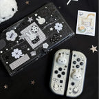New In Stock Miffy Co-Branded Nintendo Switch OLED NS NS2 LITE Protective Case Glitter Handle Cover Transparent Black White Gift
