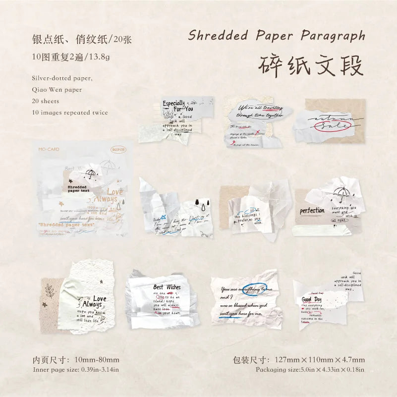 20Pcs/pack Retro Hard Card Stock Paper Essential for Handmade DIY Retro-style Journal Decor Cards