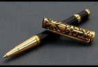 High Quality Luxury Metal Gel Pen Sculpture Pattern Roller Pen Office School Stationary Pen Customized Logo Name Gift