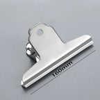 6Pcs Stainless Steel Round Clamps Strong Multi-specification Mountain-shaped Clamps Dovetail Clamps Bill and Document Clamps