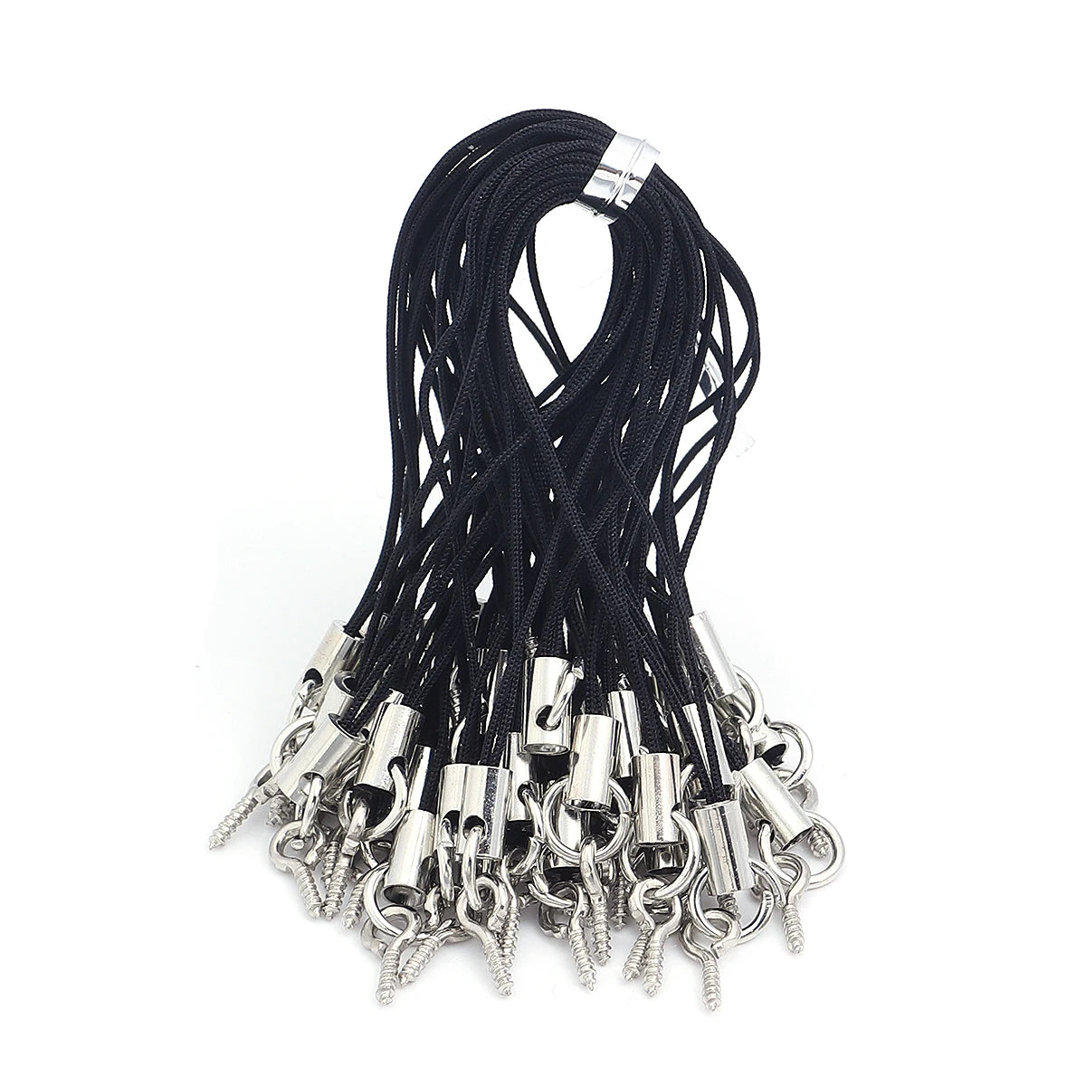 50pcs/lot Hand Wrist Lanyard String Short Grip Lanyard Mobile Phone Strap for USB Flash Drive Keychain ID Badge Holder DIY
