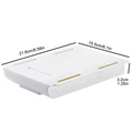 1pc White SelfAdhesive Storage Drawer Box Makeup Pencil Tray Desk Hidden Under Desk Stand Self-adhesive Under-drawer Storage Box