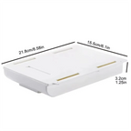 1pc White SelfAdhesive Storage Drawer Box Makeup Pencil Tray Desk Hidden Under Desk Stand Self-adhesive Under-drawer Storage Box
