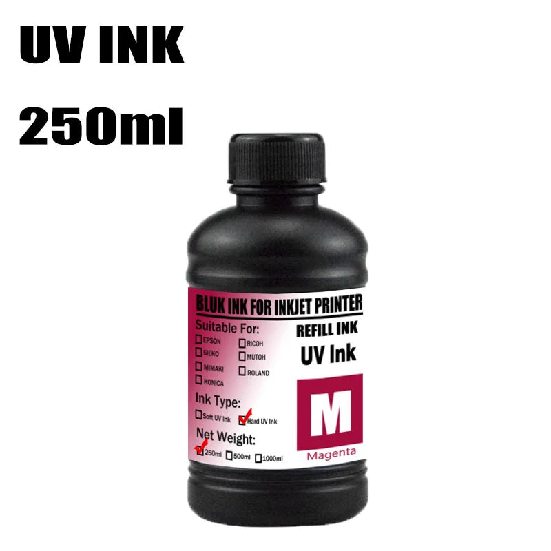 For Epson UV Hard ink Soft ink White LED UV Ink For Epson DX5 DX7 XP600 TX800 Printhead I3200 I1600 R1900 R2000 Rl800 Printer