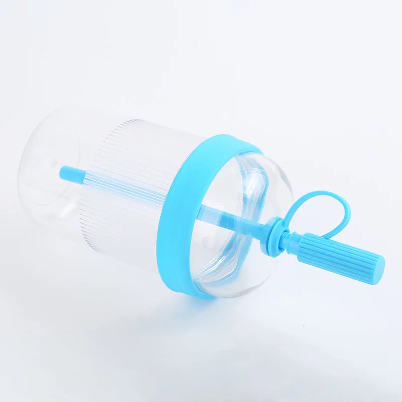 540ML Large Capacity Reusable Tritan Material Milk Tea Juice Cold Drink Straw Cup Unisex Portable Transparent Plastic Coffee Cup