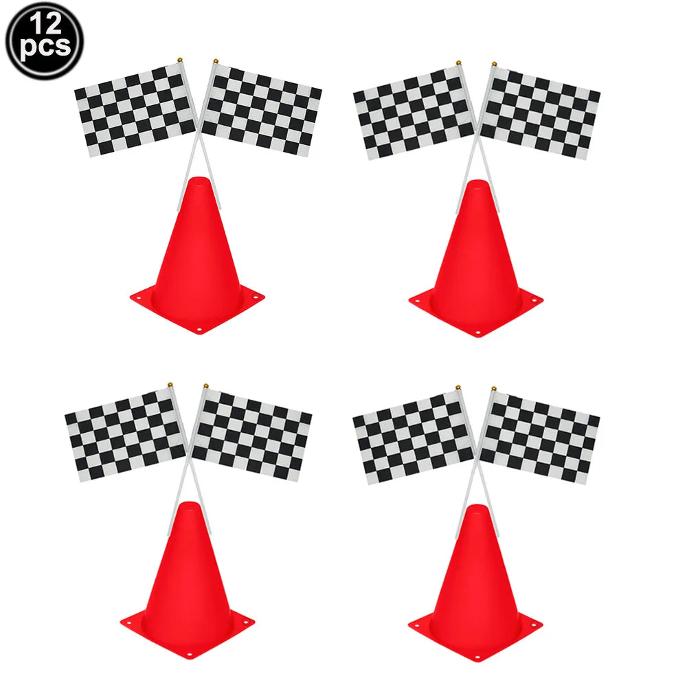 Race Car Party Plates Cup Napkins Race Track Party Supplies Racing Sports Themed Tableware for Kids Boys Birthday Home Decors