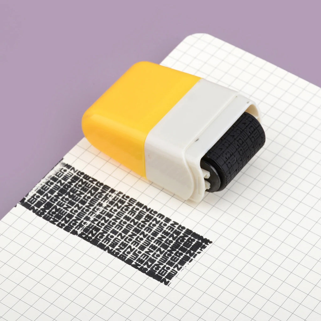 Creative Confidential Stamp Roller-Style Garbled Express Waybill Graffiti Stamp, School and Office Supplies, Privacy Protection