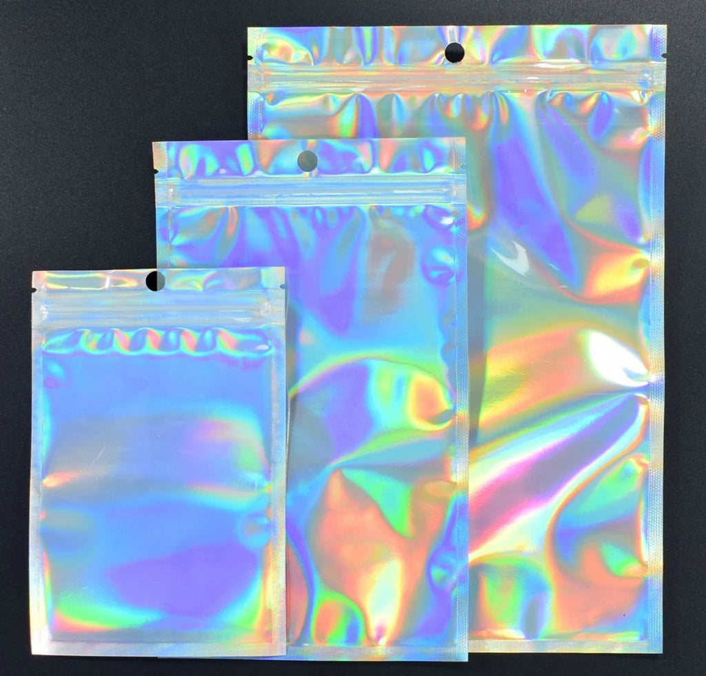 Resealable Laser Ziplock Bags For Necklace Food Storage Bags Pouch Packaging Bag Multifunctional Bubble Mailers