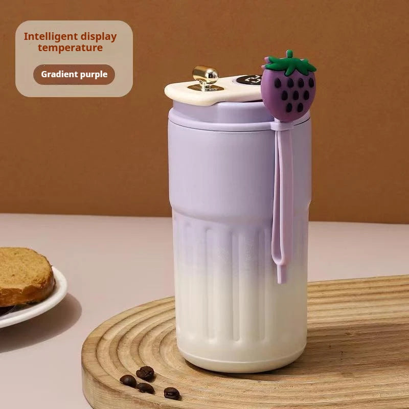 Intelligent Digital LED Temperature Display Coffee Cup Stainless Steel Thermo Bottle Keeps Cold and Heat Thermal Mug Sports Cup