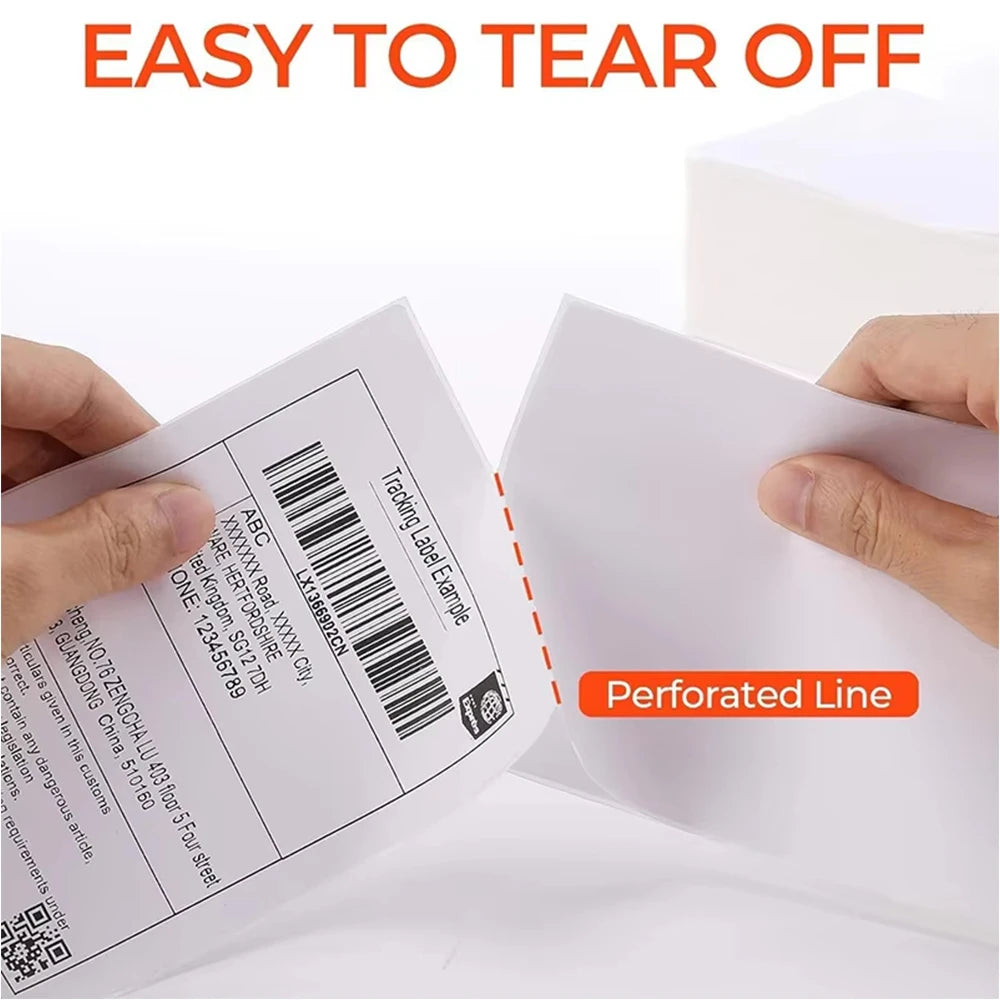 4"x6" inch Thermal Label Paper 100/200/500 Sheets Adhesive Stickers For Shipping Labels Printer For DHL UPS Express Barcode