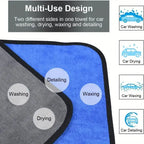 1-5 pcs Microfiber Car Washing Towel Soft Quick Drying Windows Mirrors Wiping Rags Home Double Layer Cleaning Cloths 500GSM