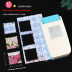 Extra Large 3.8*3.8cm Square Stamps and 3.8*3.2cm Rectangular Stamps DIY Handmade Punch Tool Effortless Stamp Embossing Machine