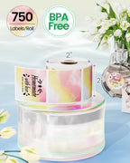 Phomemo PM-241BT Shipping Label Printer Label Sticker Round Label Square Label Rainbow Color DIY Logo Design Small Business