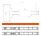 Thin Rod With Table Digital Display Depth Ruler 0-50 0-100 0.01mm Small Hole Needle Probe Depth Ruler Stainless Steel Caliper
