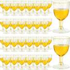 25/50pcs 150ml Disposable Cups Sparkling Champagne Bar Cups Plastic Champagne Clear Toasting Glasses for Weddings Party