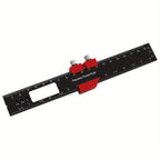 Woodworking Pocket Ruler Aluminum Alloy T-Type Scribing Square Layout Tool,  Accurate Slide Ruler Inch And Metric Measurements