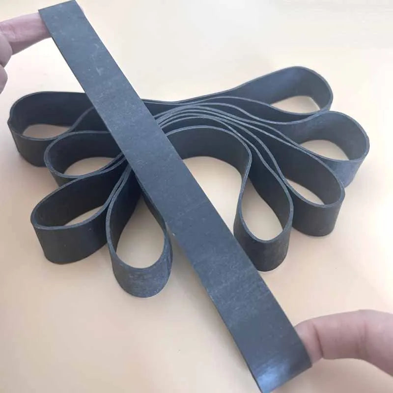 7pcs Rubber Bands Wide 20mm Black Elastic Rubber Band Heavy Duty Strong Large Package Packing Tie School Organizing File Ties