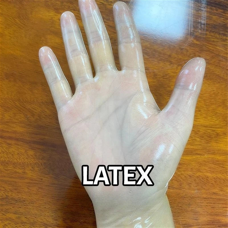 Latex Gloves Ultra-thin Transparent Rubber Finger Gloves Adult Unisex Sexy Lingerie Accessories High Elasticity Tight Fitting