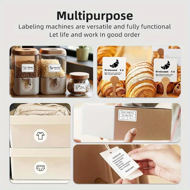 Mini Portable Thermal Printer 12-57mm Self-adhesive Label Printer Inkless Bluetooth Sticker Printing Machine like B21 Printer